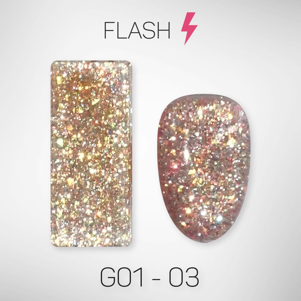 LAVIS Glitter G01 - 03 - Gel Polish 0.5 oz - Galaxy Collection - DTK Nail Supply