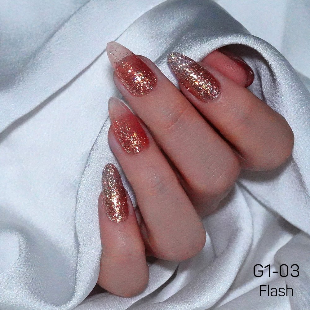 LAVIS Glitter G01 - 03 - Gel Polish 0.5 oz - Galaxy Collection - DTK Nail Supply