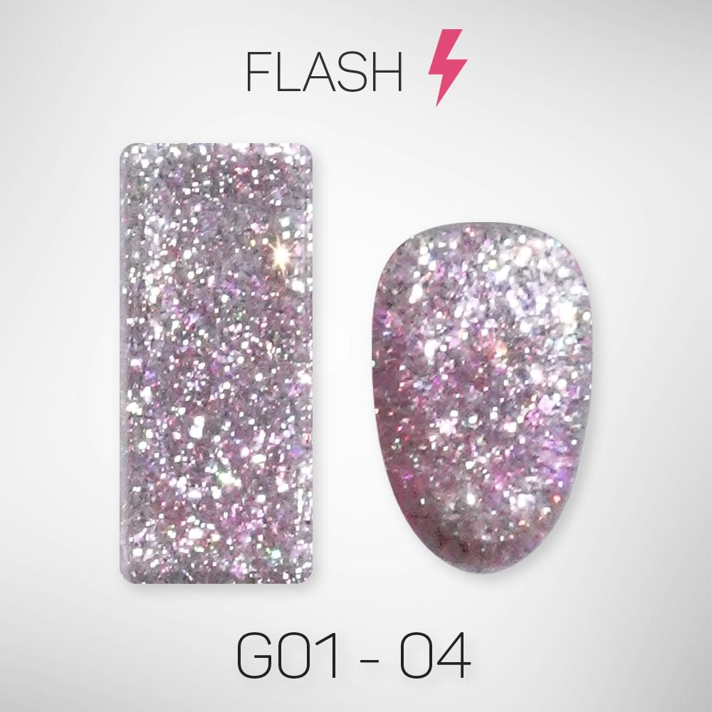LAVIS Glitter G01 - 04 - Gel Polish 0.5 oz - Galaxy Collection - DTK Nail Supply