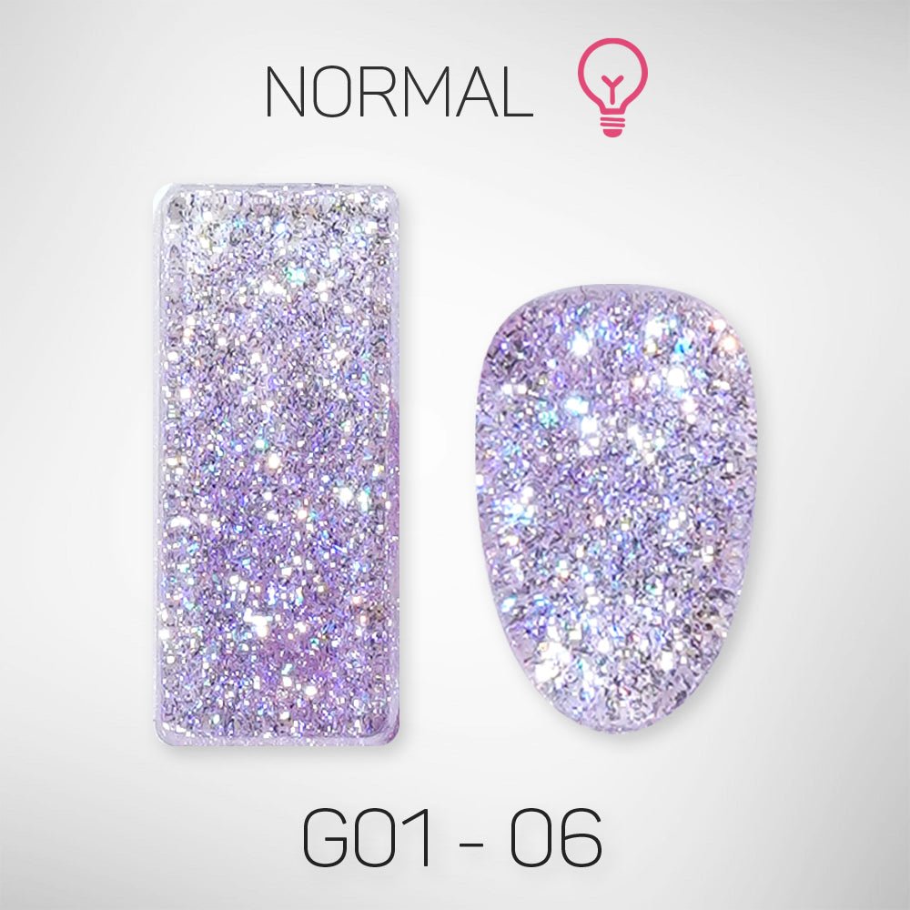 LAVIS Glitter G01 - 06 - Gel Polish 0.5 oz - Galaxy Collection - DTK Nail Supply