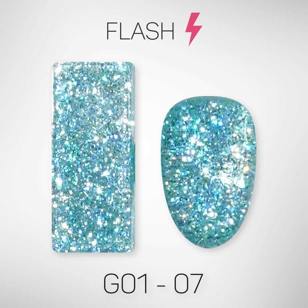 LAVIS Glitter G01 - 07 - Gel Polish 0.5 oz - Galaxy Collection - DTK Nail Supply