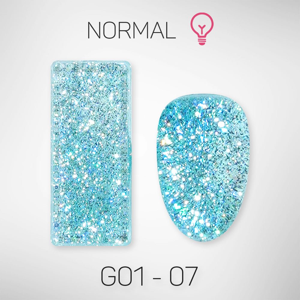 LAVIS Glitter G01 - 07 - Gel Polish 0.5 oz - Galaxy Collection - DTK Nail Supply