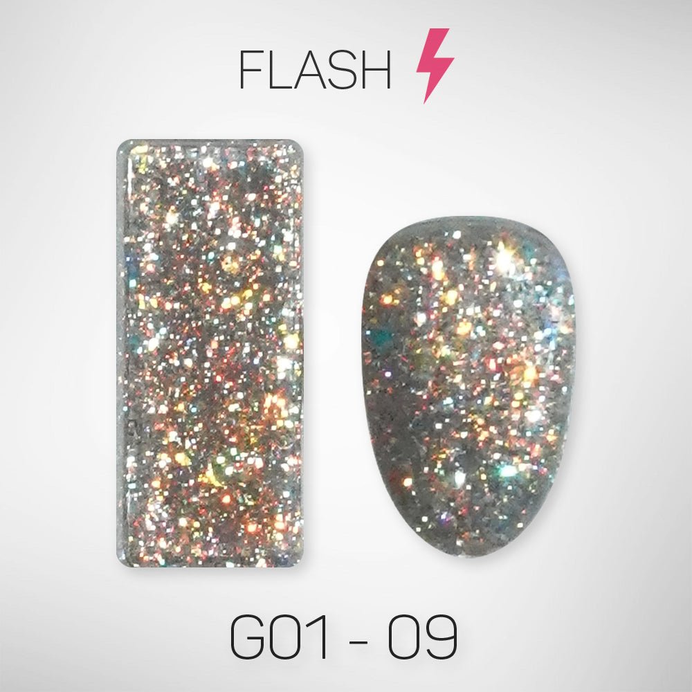LAVIS Glitter G01 - 09 - Gel Polish 0.5 oz - Galaxy Collection - DTK Nail Supply