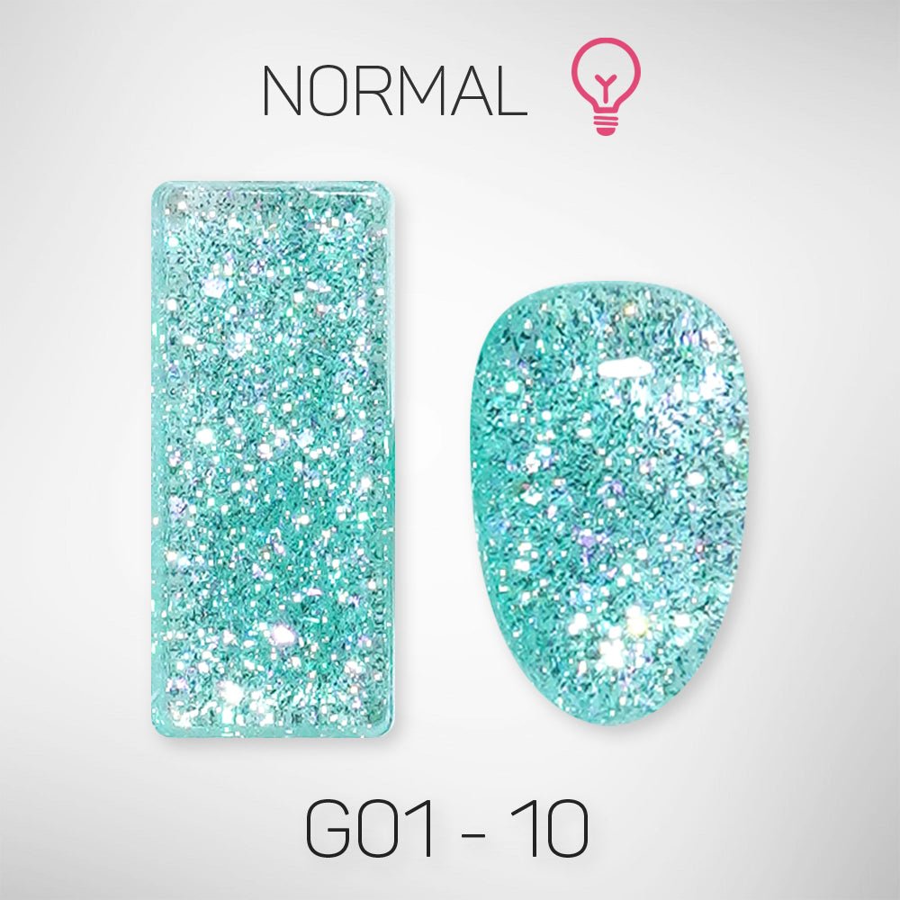 LAVIS Glitter G01 - 10 - Gel Polish 0.5 oz - Galaxy Collection - DTK Nail Supply