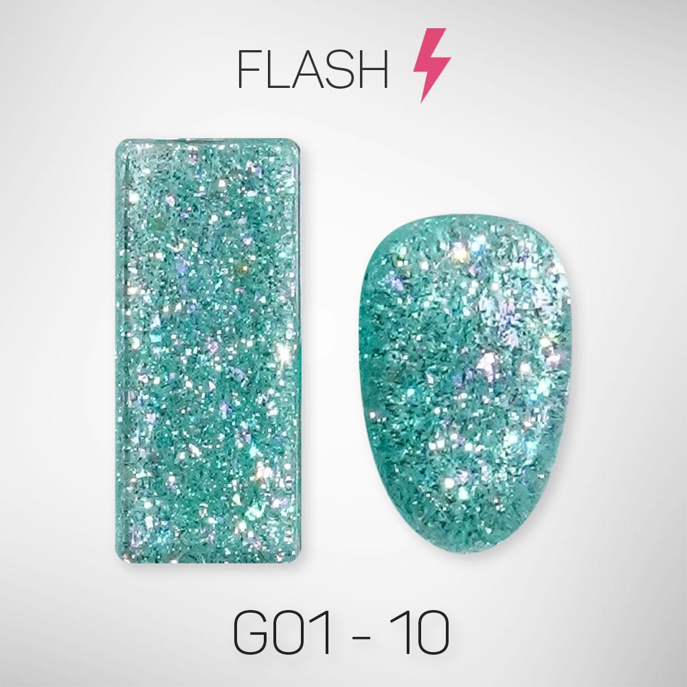 LAVIS Glitter G01 - 10 - Gel Polish 0.5 oz - Galaxy Collection - DTK Nail Supply