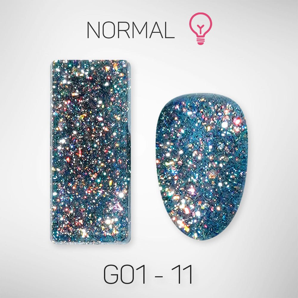 LAVIS Glitter G01 - 11 - Gel Polish 0.5 oz - Galaxy Collection - DTK Nail Supply
