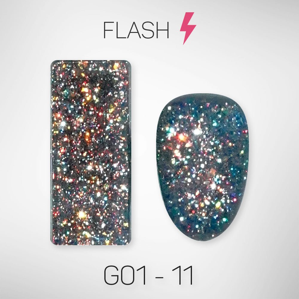 LAVIS Glitter G01 - 11 - Gel Polish 0.5 oz - Galaxy Collection - DTK Nail Supply