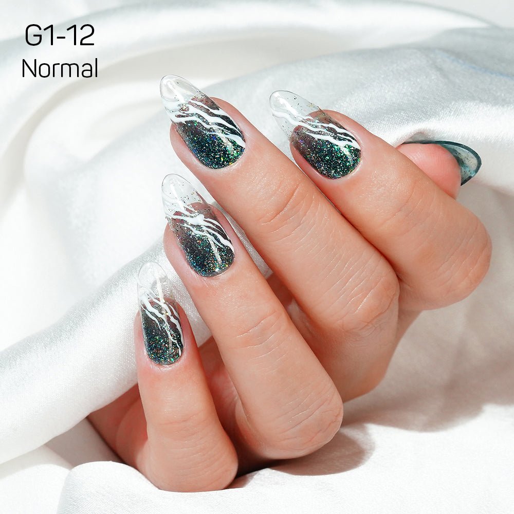 LAVIS Glitter G01 - 12 - Gel Polish 0.5 oz - Galaxy Collection - DTK Nail Supply