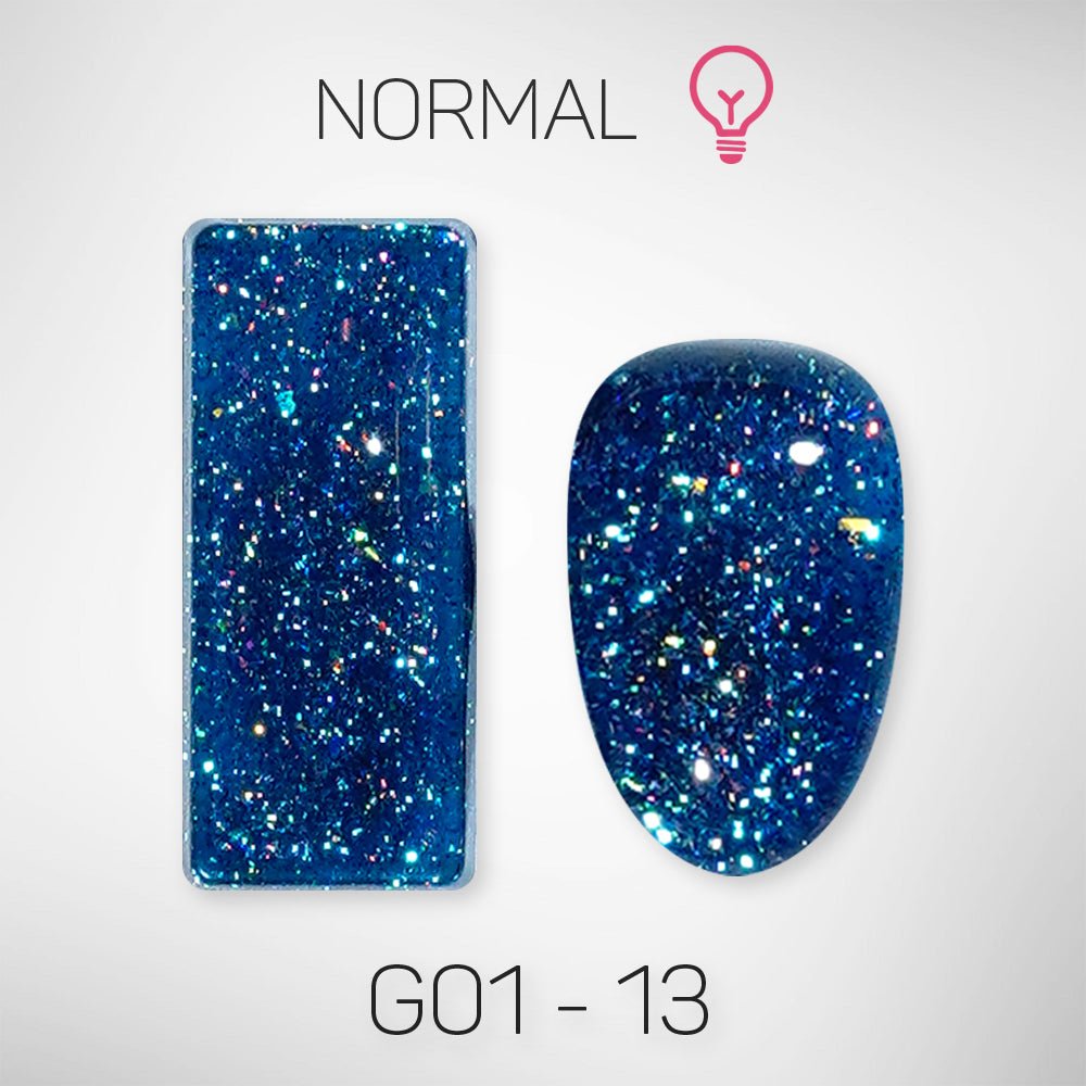 LAVIS Glitter G01 - 13 - Gel Polish 0.5 oz - Galaxy Collection - DTK Nail Supply