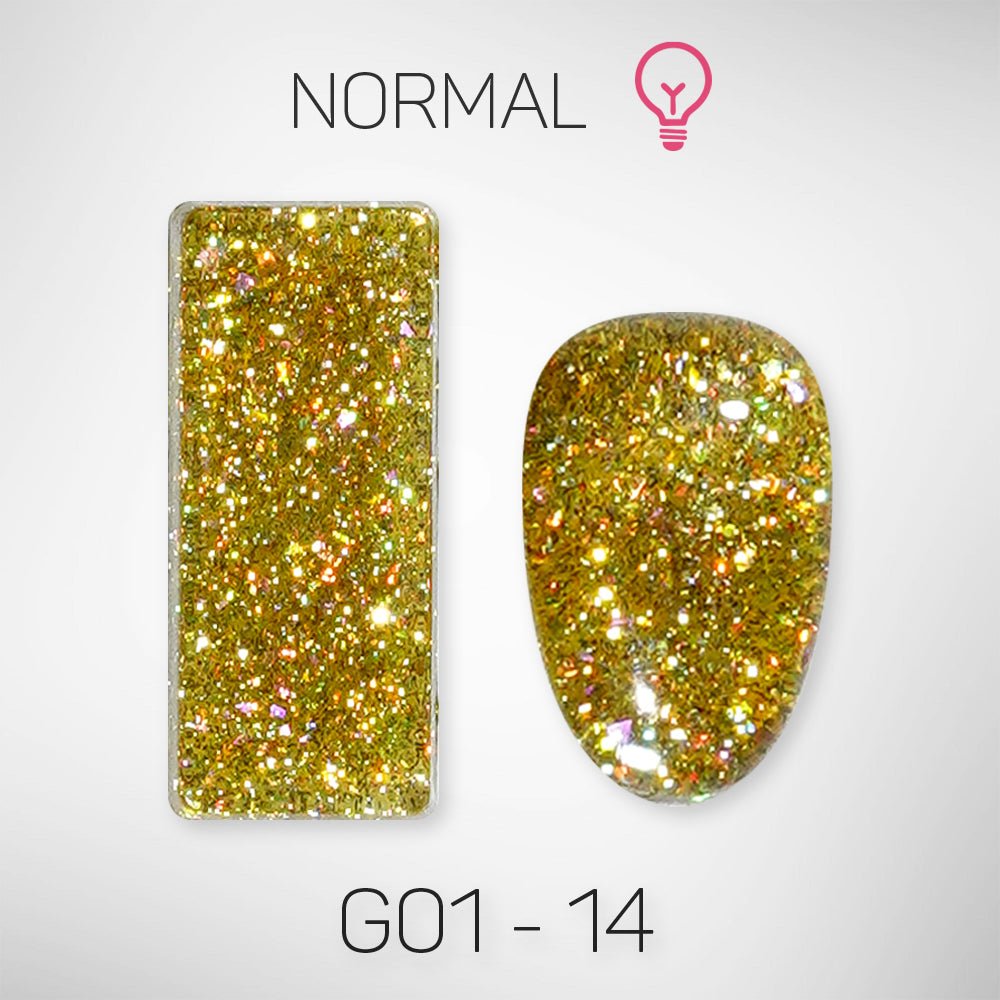 LAVIS Glitter G01 - 14 - Gel Polish 0.5 oz - Galaxy Collection - DTK Nail Supply