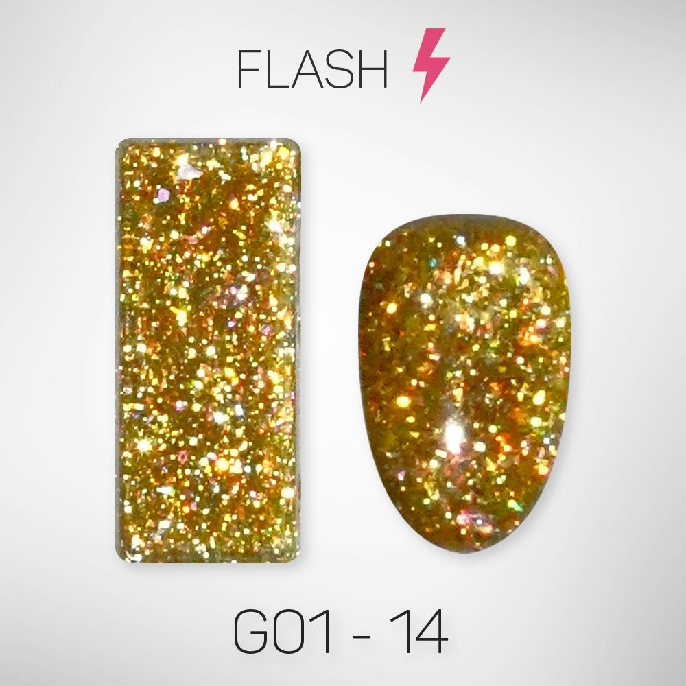 LAVIS Glitter G01 - 14 - Gel Polish 0.5 oz - Galaxy Collection - DTK Nail Supply