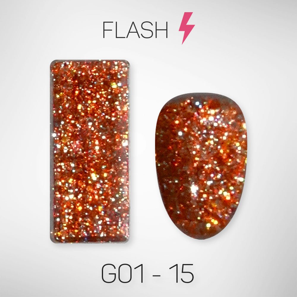 LAVIS Glitter G01 - 15 - Gel Polish 0.5 oz - Galaxy Collection - DTK Nail Supply
