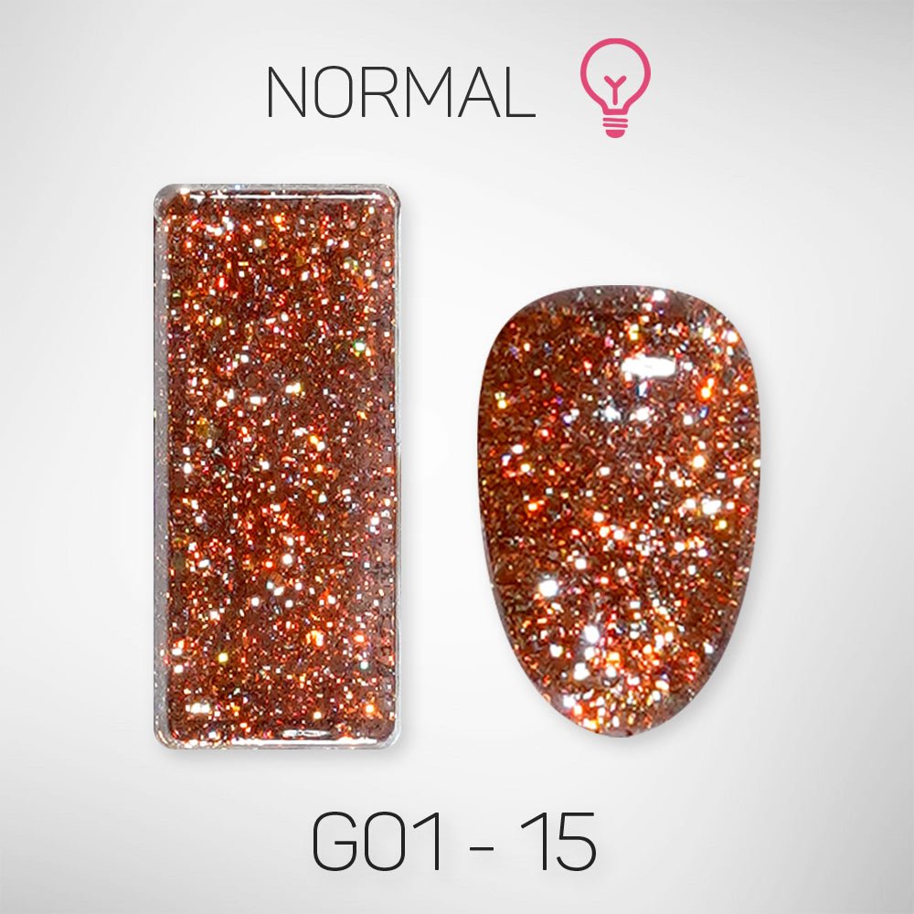 LAVIS Glitter G01 - 15 - Gel Polish 0.5 oz - Galaxy Collection - DTK Nail Supply