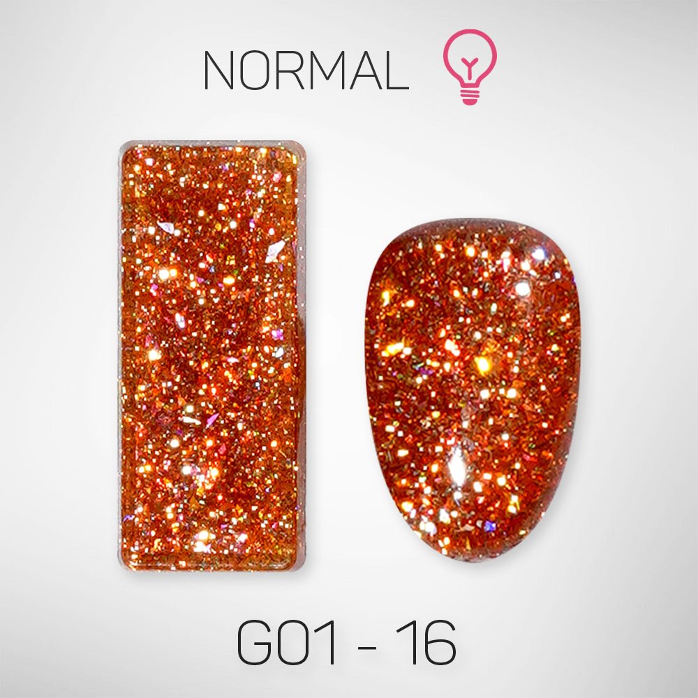 LAVIS Glitter G01 - 16 - Gel Polish 0.5 oz - Galaxy Collection - DTK Nail Supply