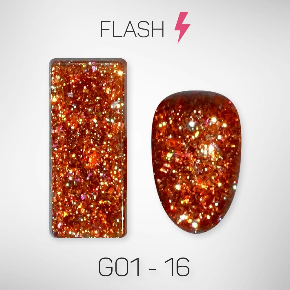 LAVIS Glitter G01 - 16 - Gel Polish 0.5 oz - Galaxy Collection - DTK Nail Supply