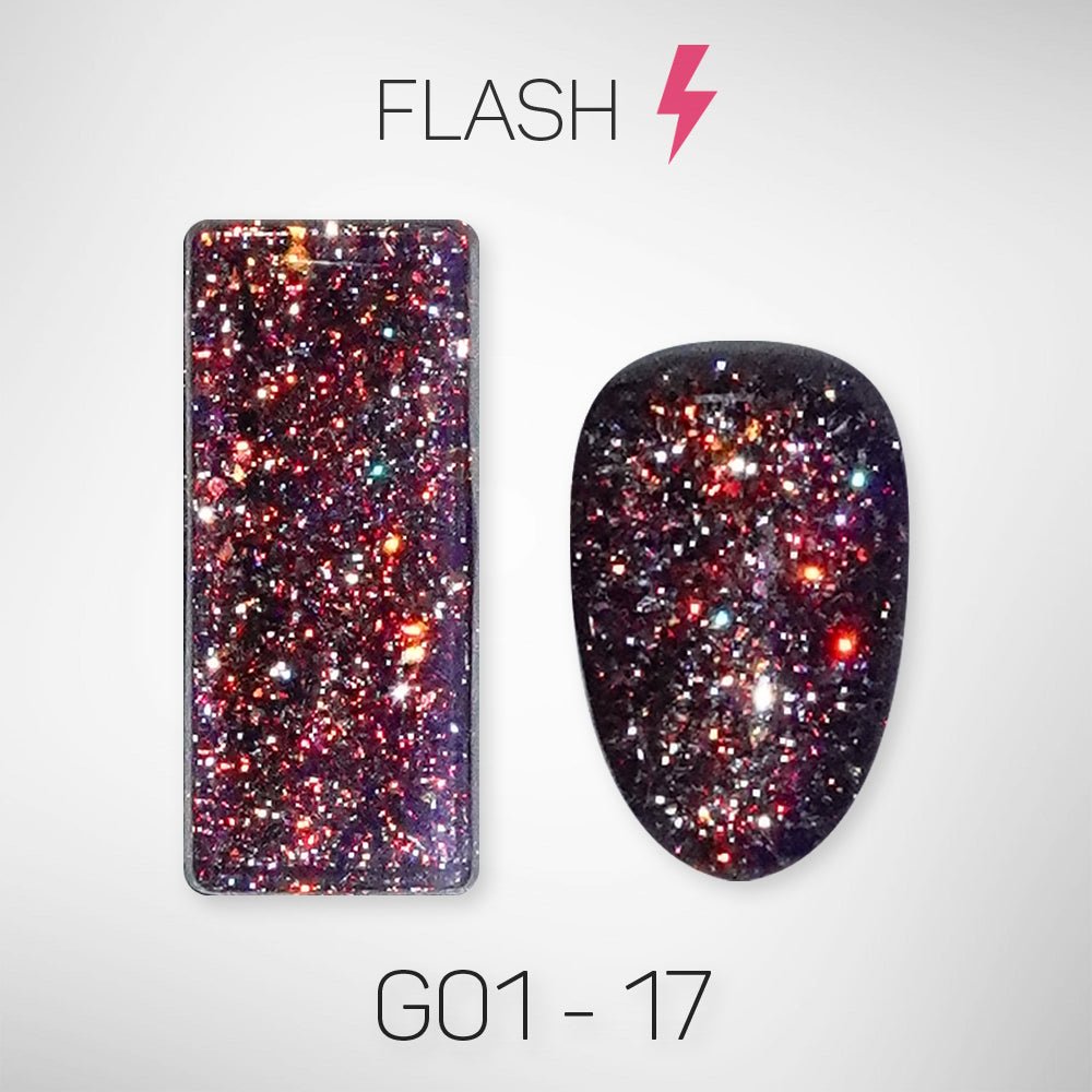 LAVIS Glitter G01 - 17 - Gel Polish 0.5 oz - Galaxy Collection - DTK Nail Supply