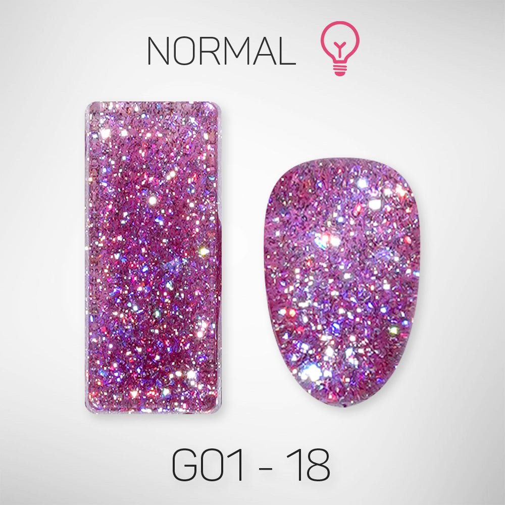 LAVIS Glitter G01 - 18 - Gel Polish 0.5 oz - Galaxy Collection - DTK Nail Supply