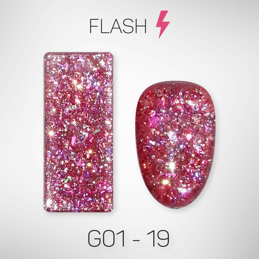 LAVIS Glitter G01 - 19 - Gel Polish 0.5 oz - Galaxy Collection - DTK Nail Supply