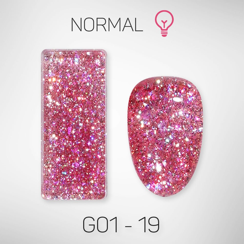 LAVIS Glitter G01 - 19 - Gel Polish 0.5 oz - Galaxy Collection - DTK Nail Supply