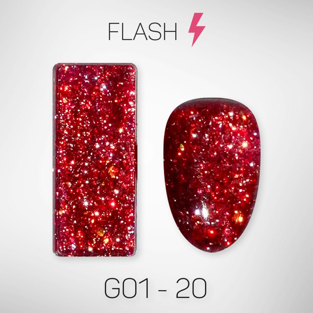 LAVIS Glitter G01 - 20 - Gel Polish 0.5 oz - Galaxy Collection - DTK Nail Supply