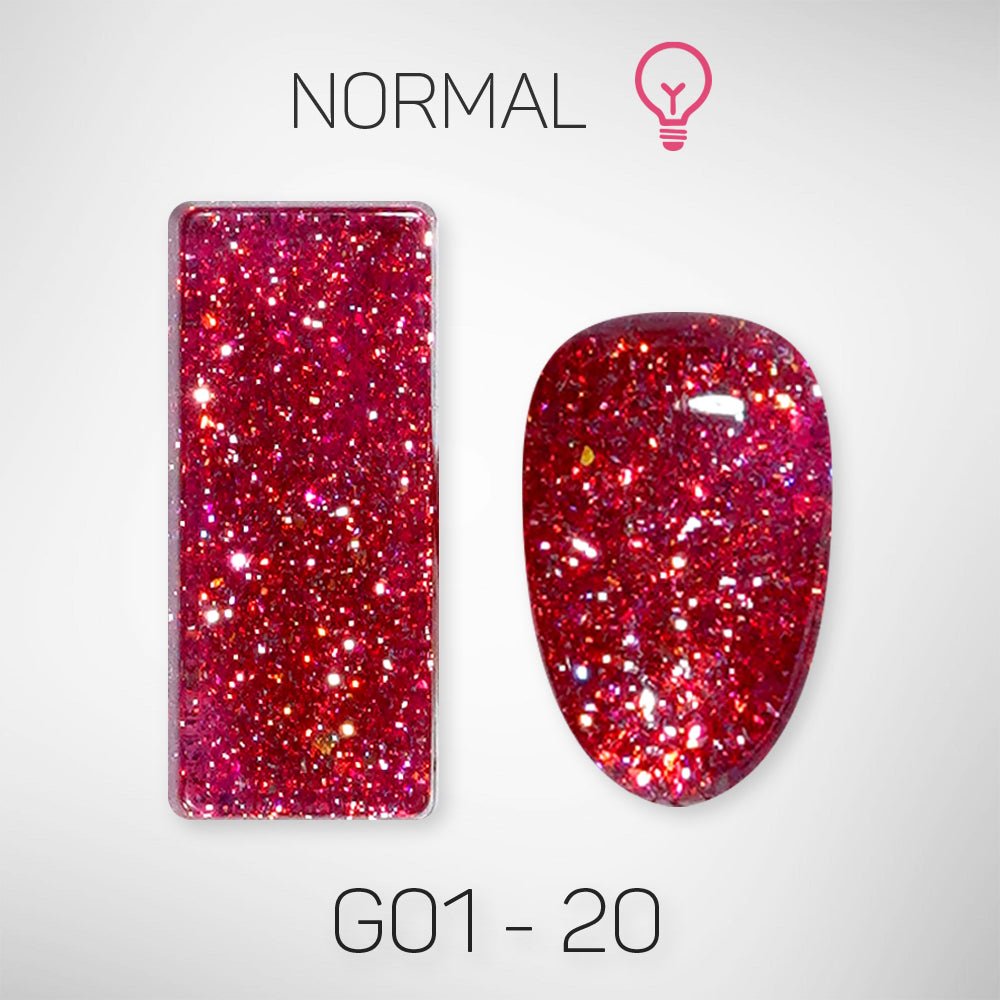 LAVIS Glitter G01 - 20 - Gel Polish 0.5 oz - Galaxy Collection - DTK Nail Supply