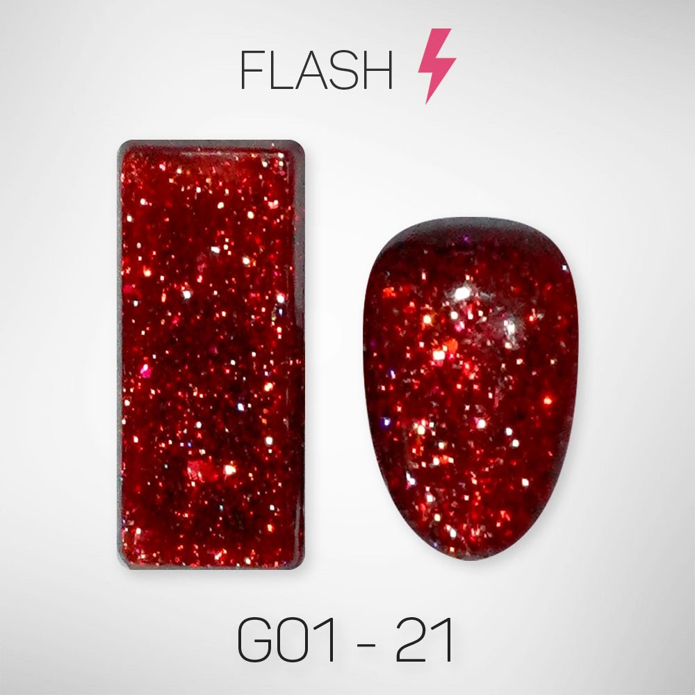 LAVIS Glitter G01 - 21 - Gel Polish 0.5 oz - Galaxy Collection - DTK Nail Supply