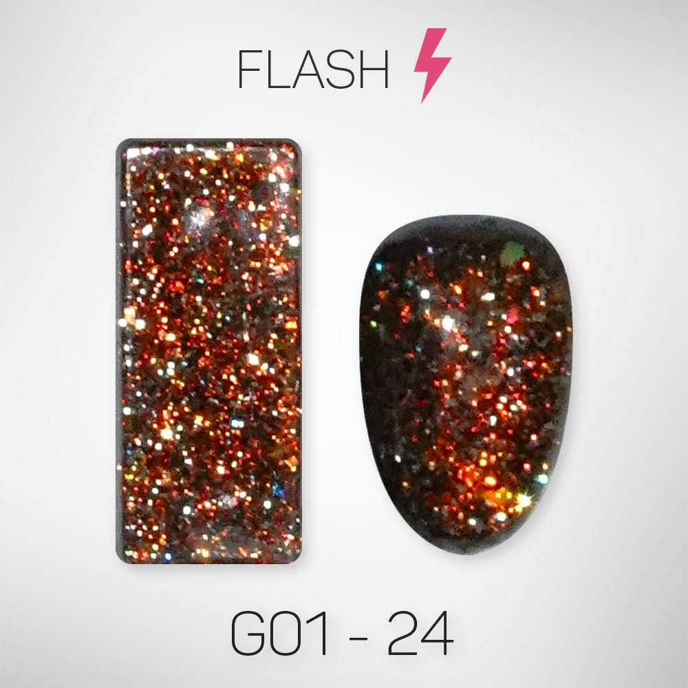 LAVIS Glitter G01 - 24 - Gel Polish 0.5 oz - Galaxy Collection - DTK Nail Supply