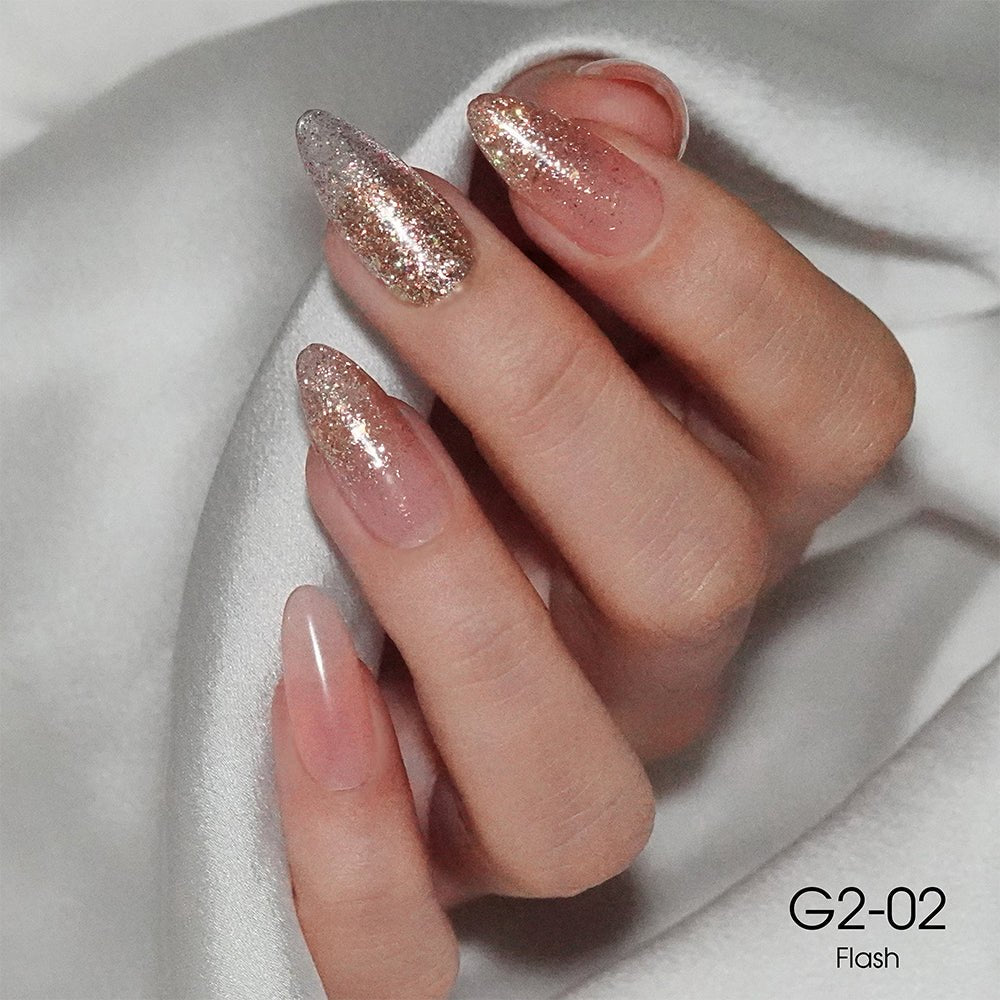 LAVIS Glitter G02 - 02 - Gel Polish 0.5 oz - Pillow Talk Collection - DTK Nail Supply