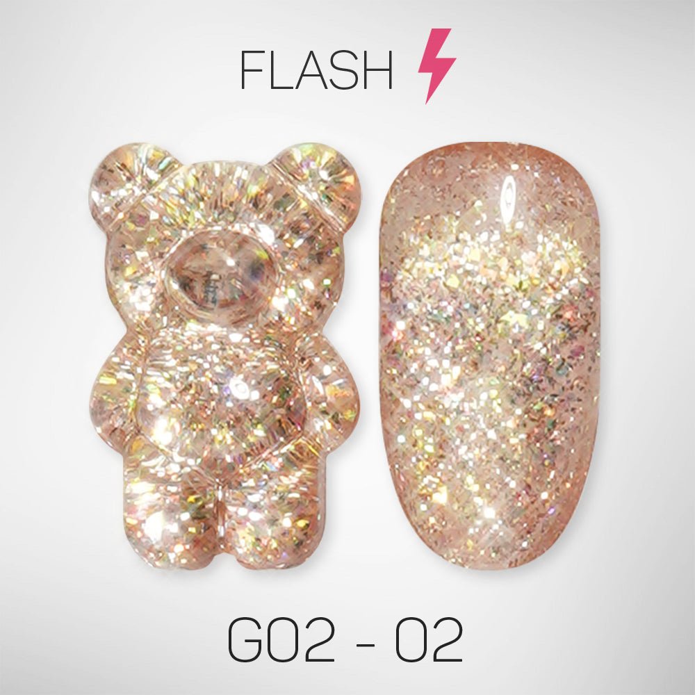 LAVIS Glitter G02 - 02 - Gel Polish 0.5 oz - Pillow Talk Collection - DTK Nail Supply