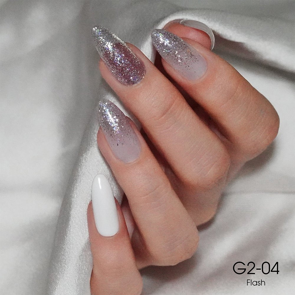 LAVIS Glitter G02 - 04 - Gel Polish 0.5 oz - Pillow Talk Collection - DTK Nail Supply