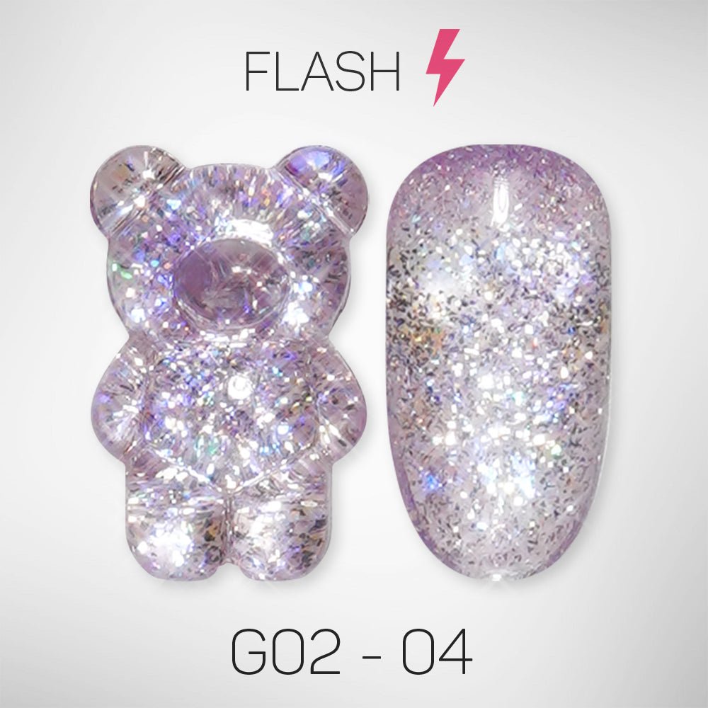 LAVIS Glitter G02 - 04 - Gel Polish 0.5 oz - Pillow Talk Collection - DTK Nail Supply