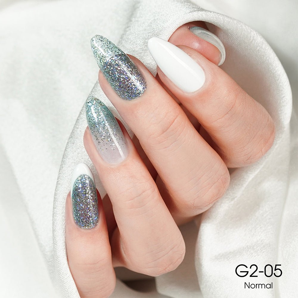 LAVIS Glitter G02 - 05 - Gel Polish 0.5 oz - Pillow Talk Collection - DTK Nail Supply