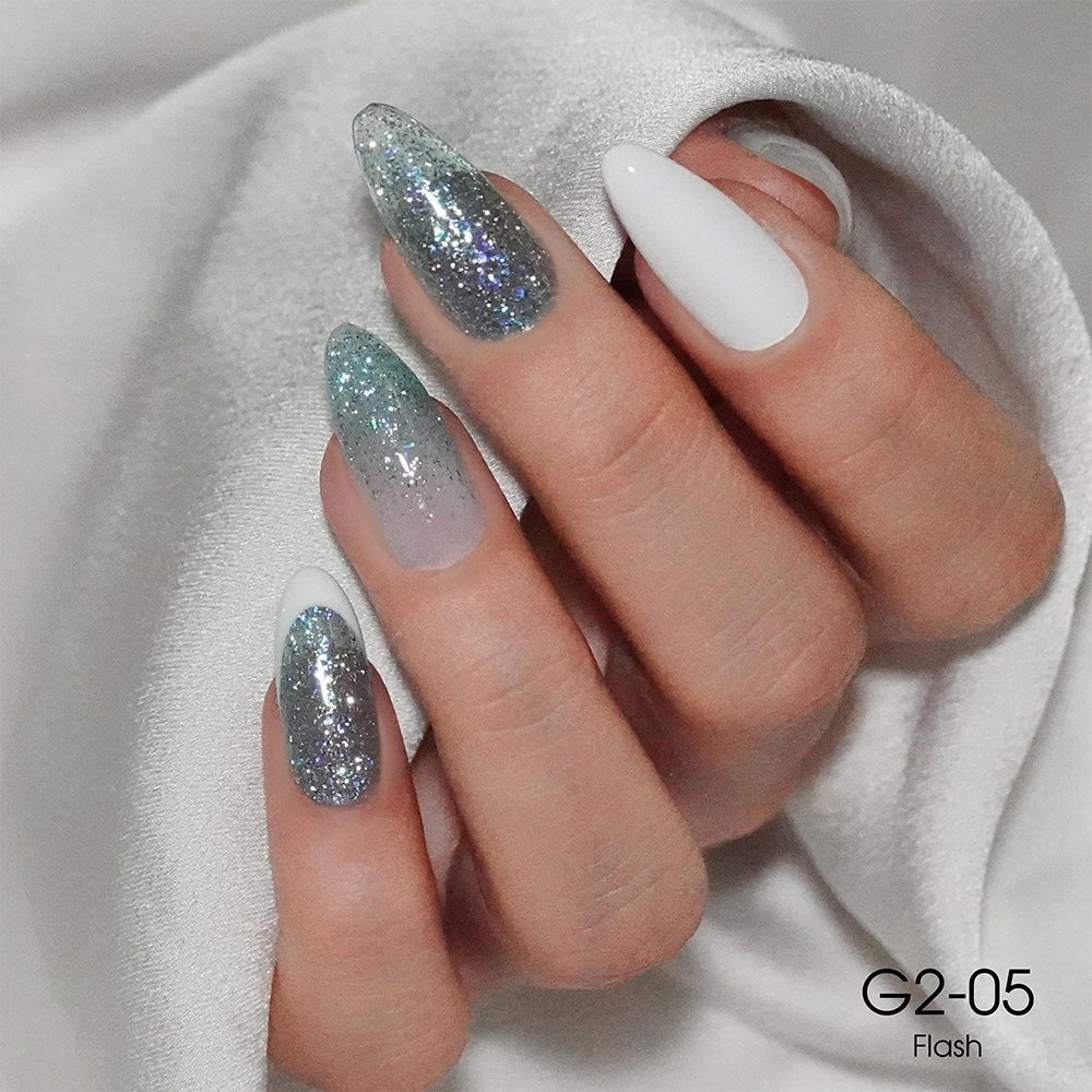 LAVIS Glitter G02 - 05 - Gel Polish 0.5 oz - Pillow Talk Collection - DTK Nail Supply