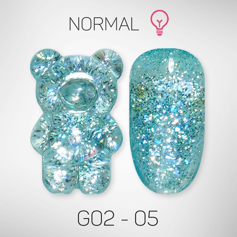 LAVIS Glitter G02 - 05 - Gel Polish 0.5 oz - Pillow Talk Collection - DTK Nail Supply