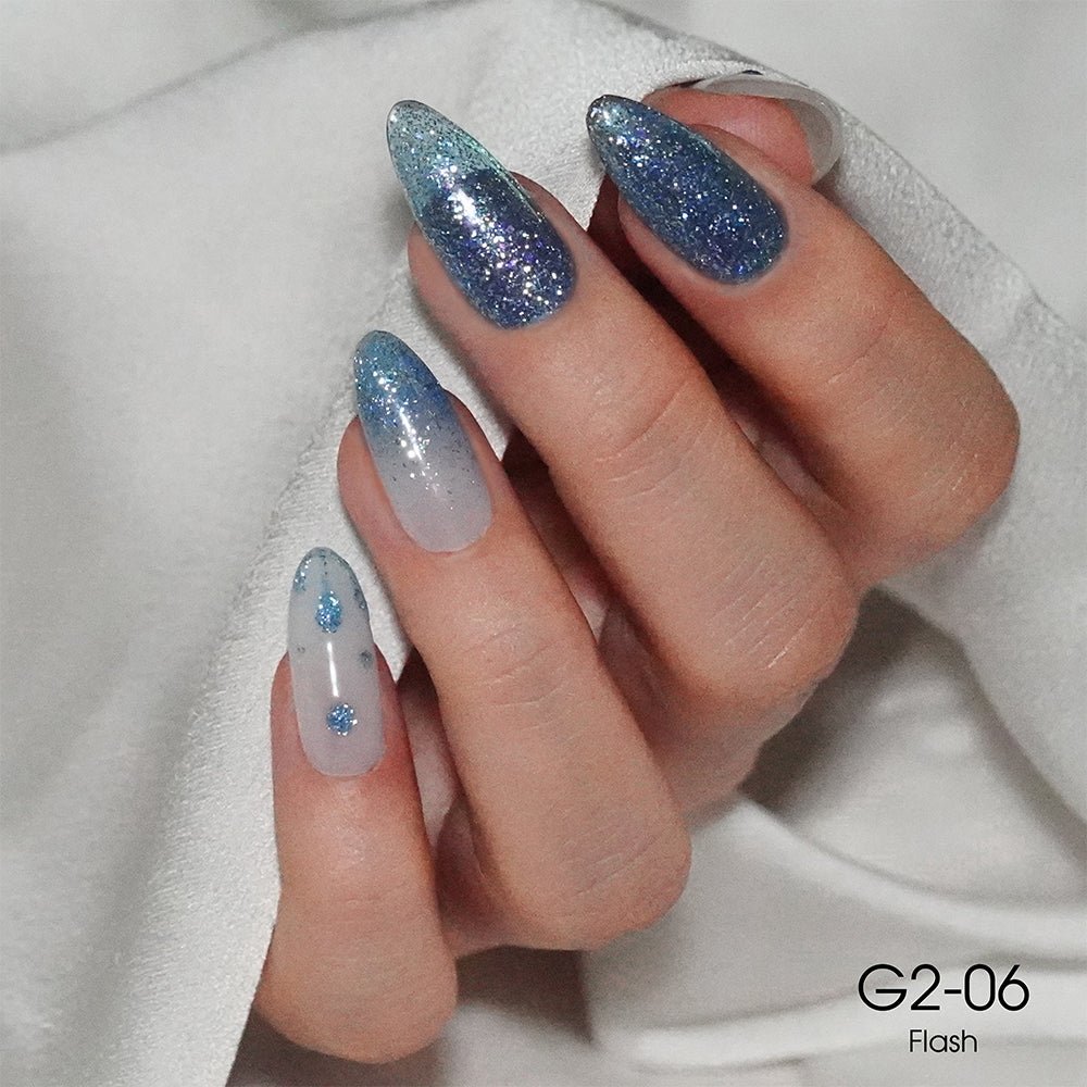 LAVIS Glitter G02 - 06 - Gel Polish 0.5 oz - Pillow Talk Collection - DTK Nail Supply