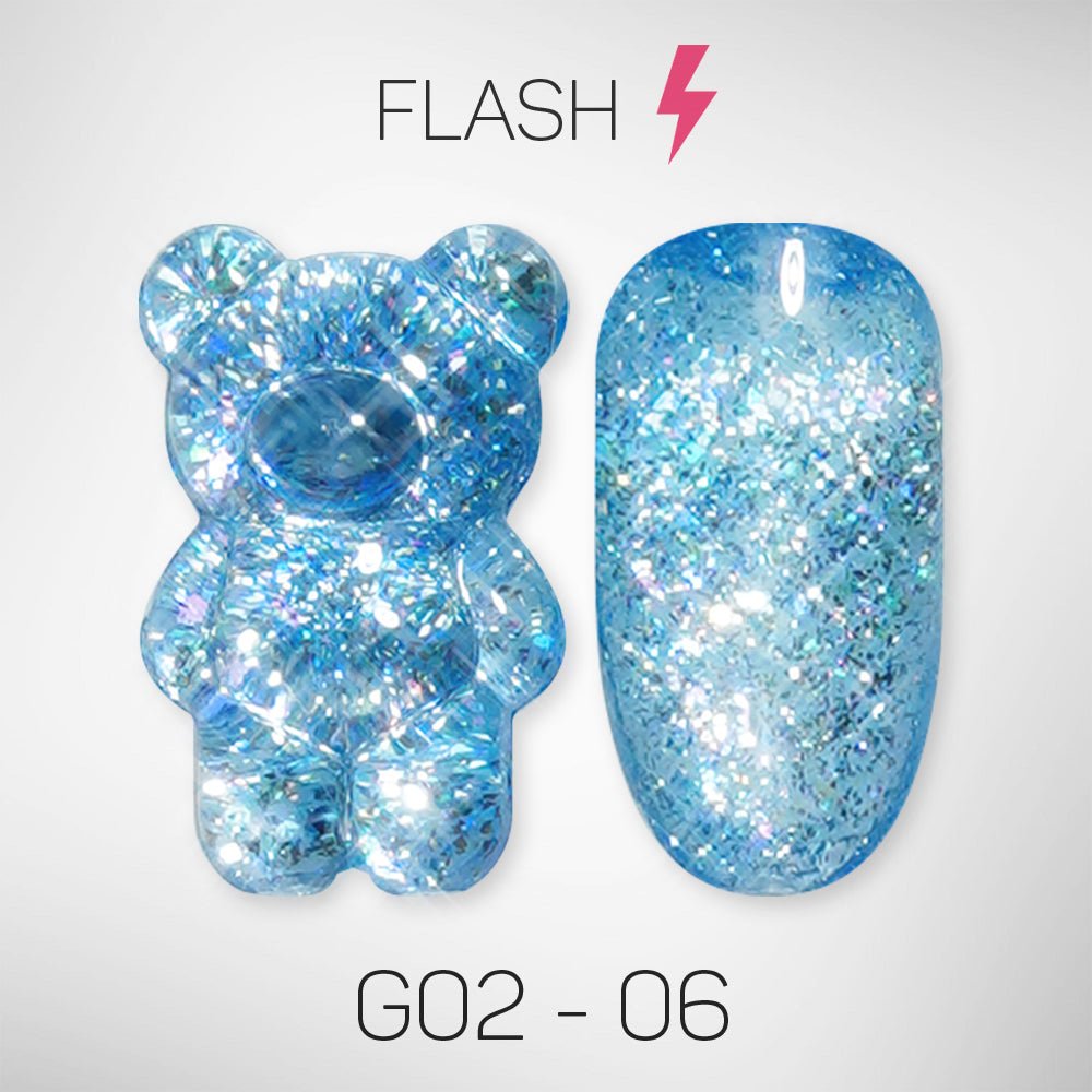 LAVIS Glitter G02 - 06 - Gel Polish 0.5 oz - Pillow Talk Collection - DTK Nail Supply