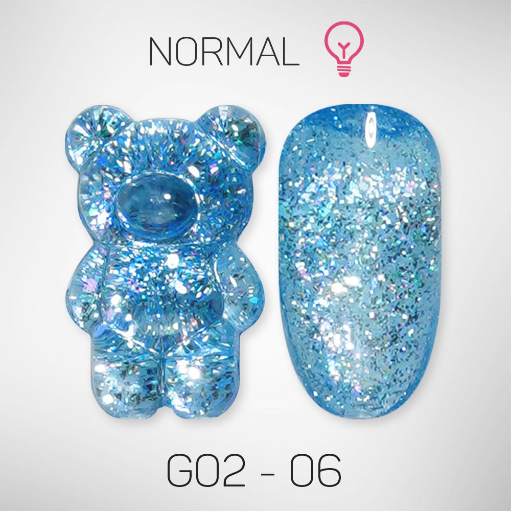 LAVIS Glitter G02 - 06 - Gel Polish 0.5 oz - Pillow Talk Collection - DTK Nail Supply