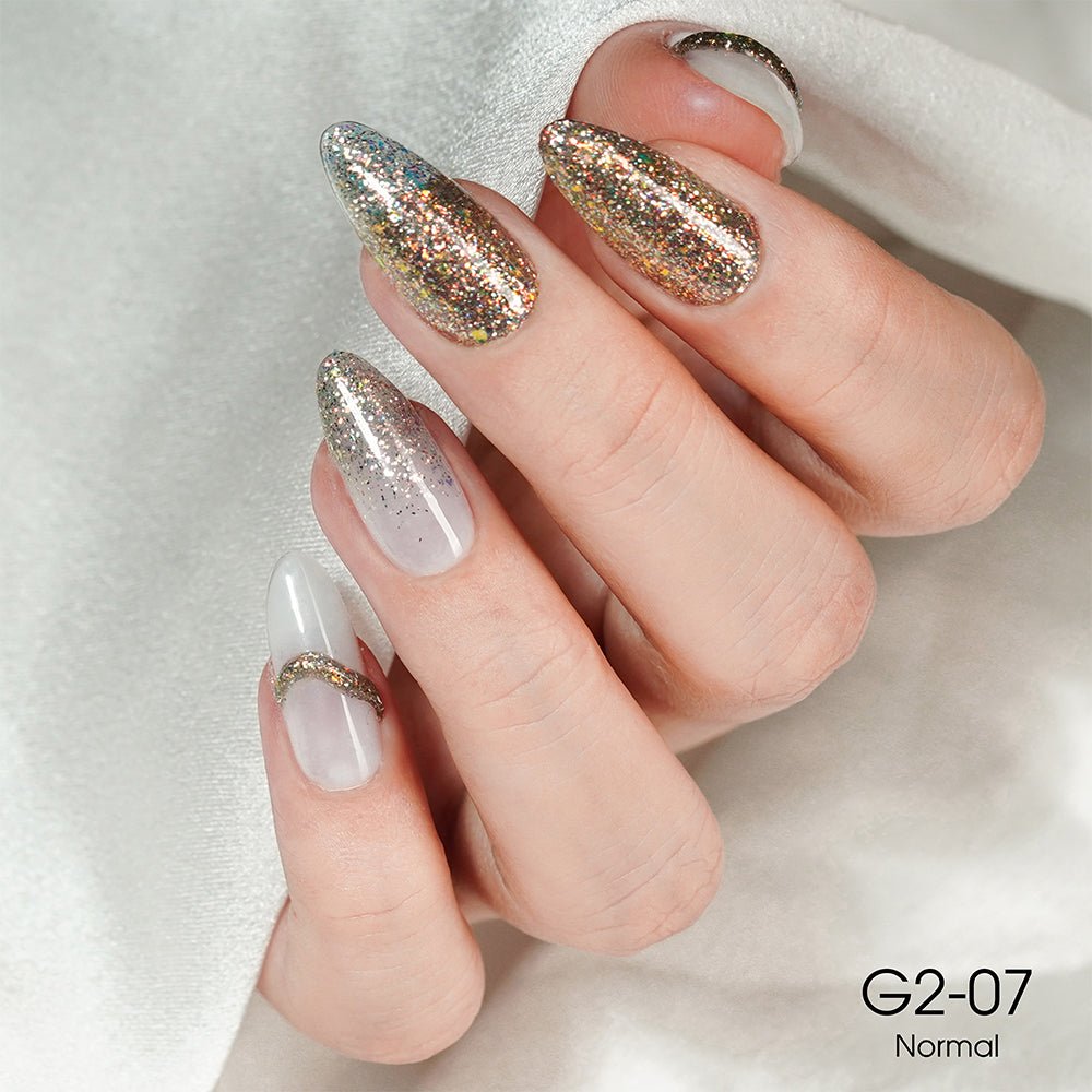 LAVIS Glitter G02 - 07 - Gel Polish 0.5 oz - Pillow Talk Collection - DTK Nail Supply