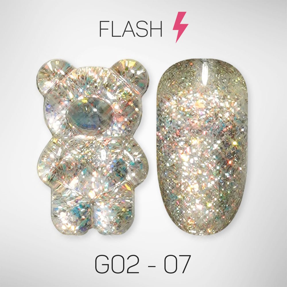LAVIS Glitter G02 - 07 - Gel Polish 0.5 oz - Pillow Talk Collection - DTK Nail Supply