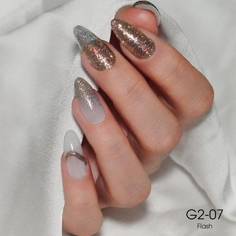 LAVIS Glitter G02 - 07 - Gel Polish 0.5 oz - Pillow Talk Collection - DTK Nail Supply