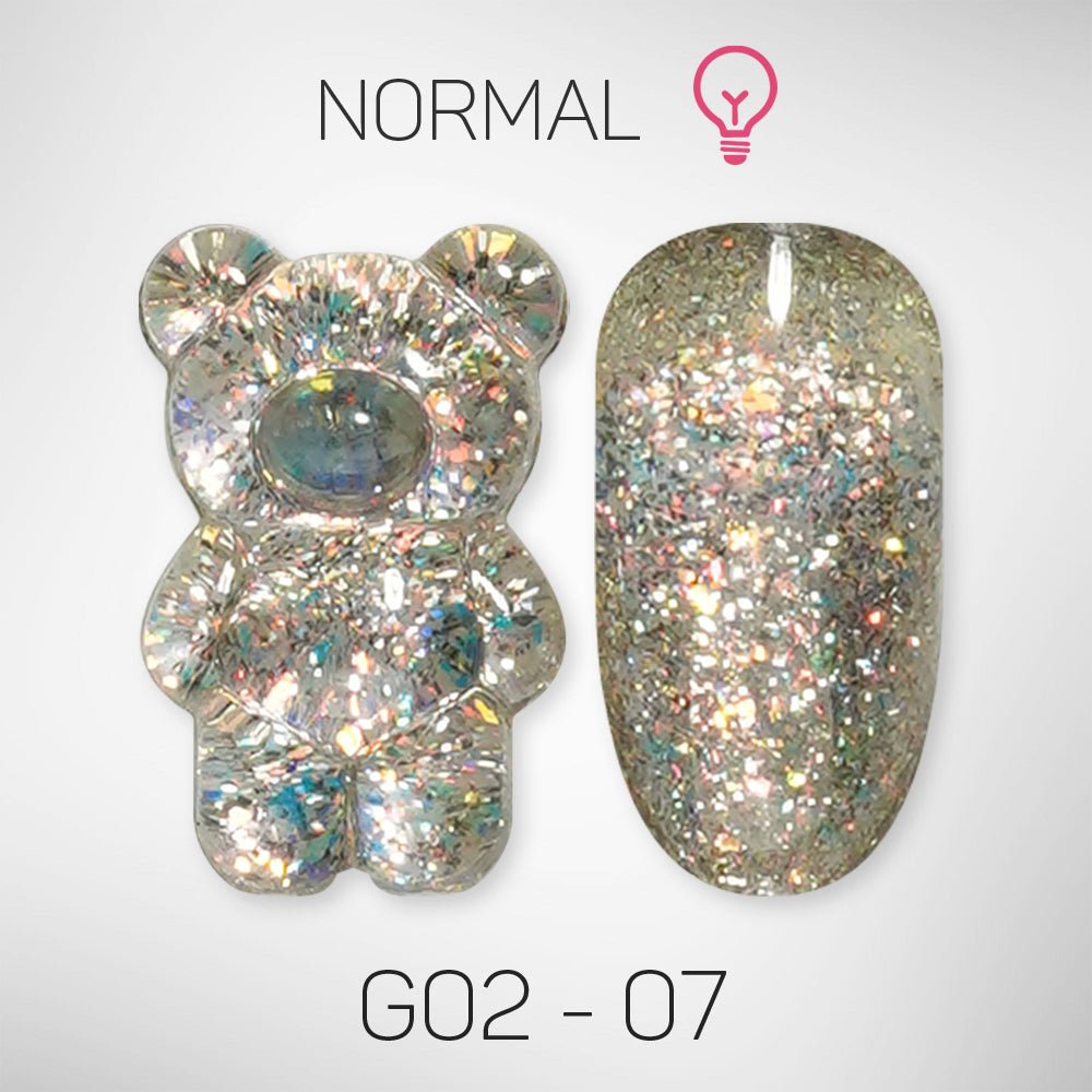LAVIS Glitter G02 - 07 - Gel Polish 0.5 oz - Pillow Talk Collection - DTK Nail Supply