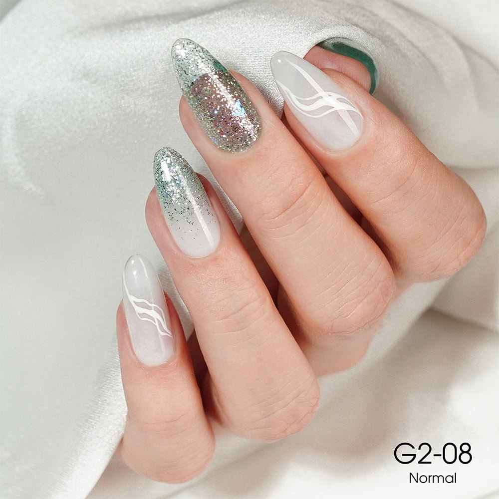 LAVIS Glitter G02 - 08 - Gel Polish 0.5 oz - Pillow Talk Collection - DTK Nail Supply