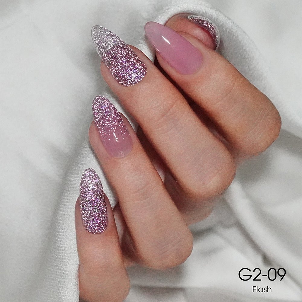 LAVIS Glitter G02 - 09 - Gel Polish 0.5 oz - Pillow Talk Collection - DTK Nail Supply