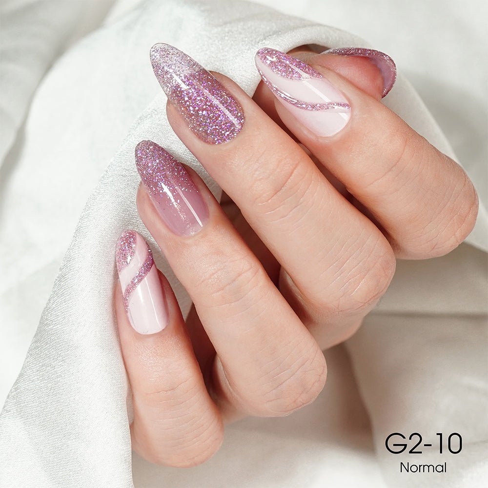 LAVIS Glitter G02 - 10 - Gel Polish 0.5 oz - Pillow Talk Collection - DTK Nail Supply