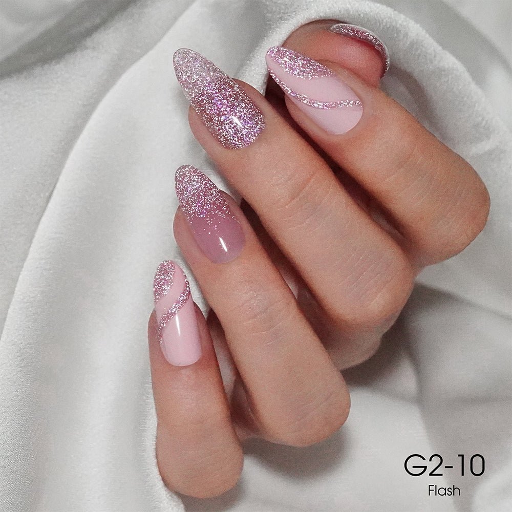 LAVIS Glitter G02 - 10 - Gel Polish 0.5 oz - Pillow Talk Collection - DTK Nail Supply