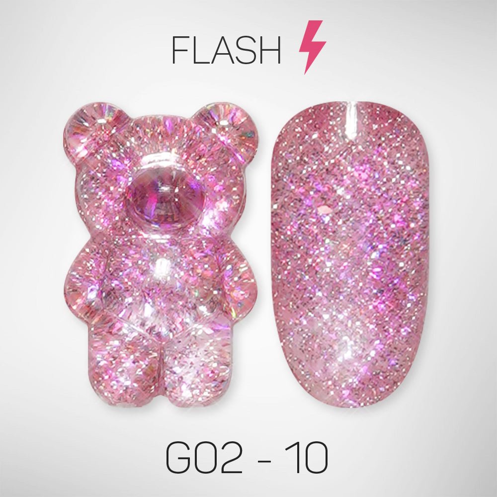 LAVIS Glitter G02 - 10 - Gel Polish 0.5 oz - Pillow Talk Collection - DTK Nail Supply