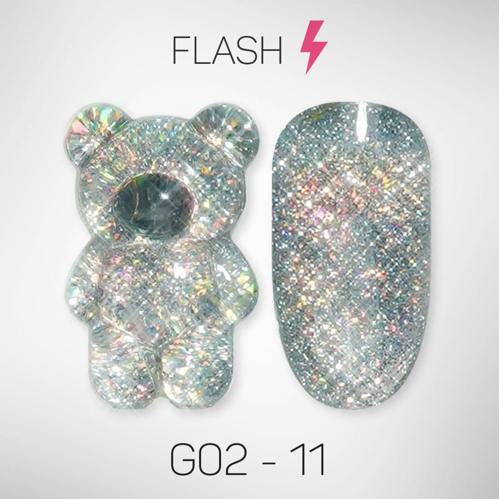 LAVIS Glitter G02 - 11 - Gel Polish 0.5 oz - Pillow Talk Collection - DTK Nail Supply