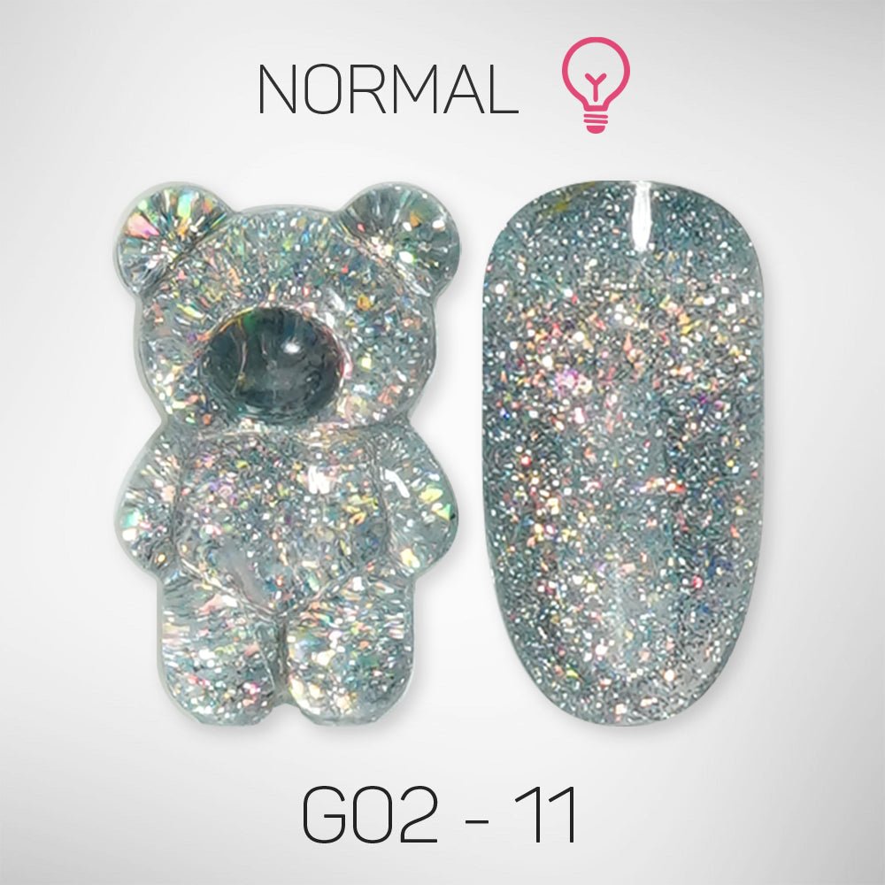 LAVIS Glitter G02 - 11 - Gel Polish 0.5 oz - Pillow Talk Collection - DTK Nail Supply