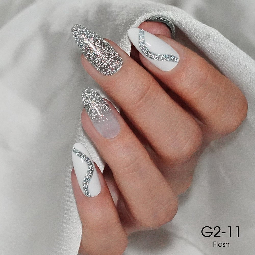 LAVIS Glitter G02 - 11 - Gel Polish 0.5 oz - Pillow Talk Collection - DTK Nail Supply