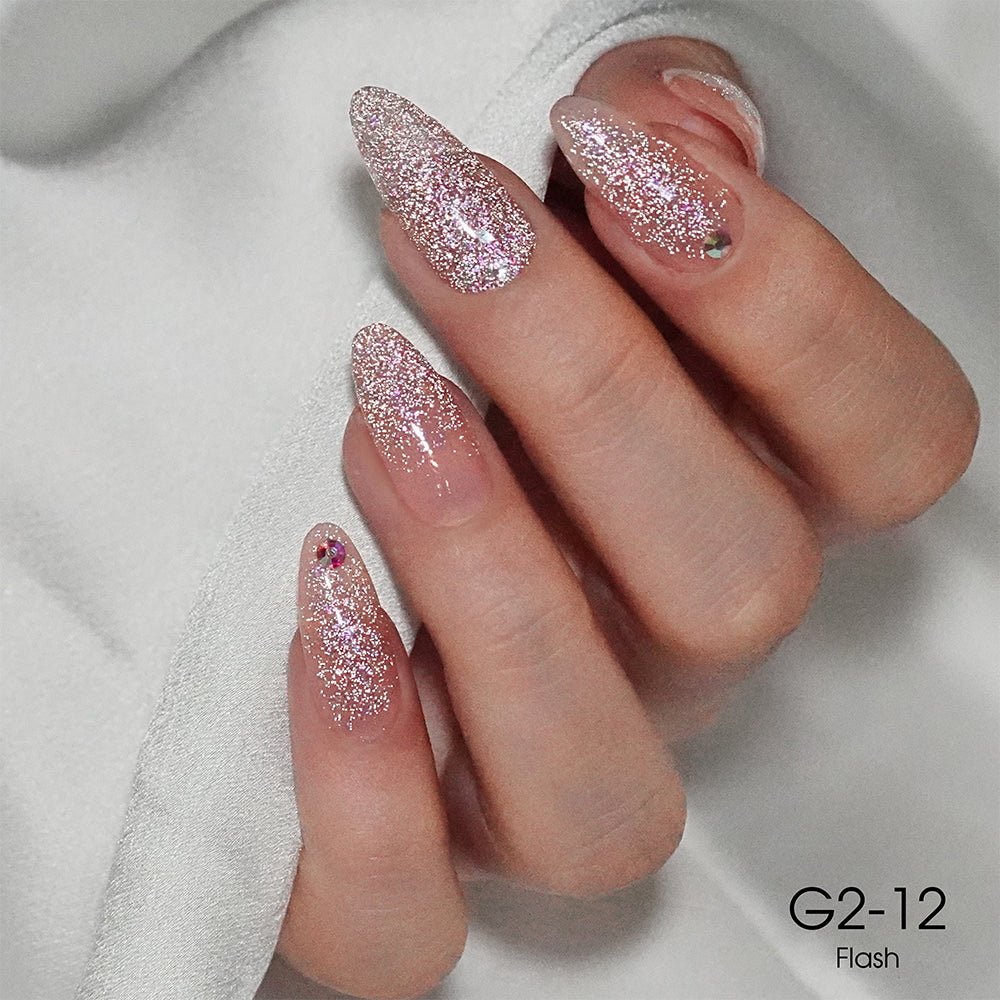 LAVIS Glitter G02 - 12 - Gel Polish 0.5 oz - Pillow Talk Collection - DTK Nail Supply